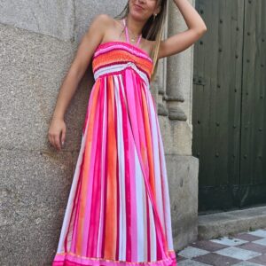 Vestido Ainoa fucsia