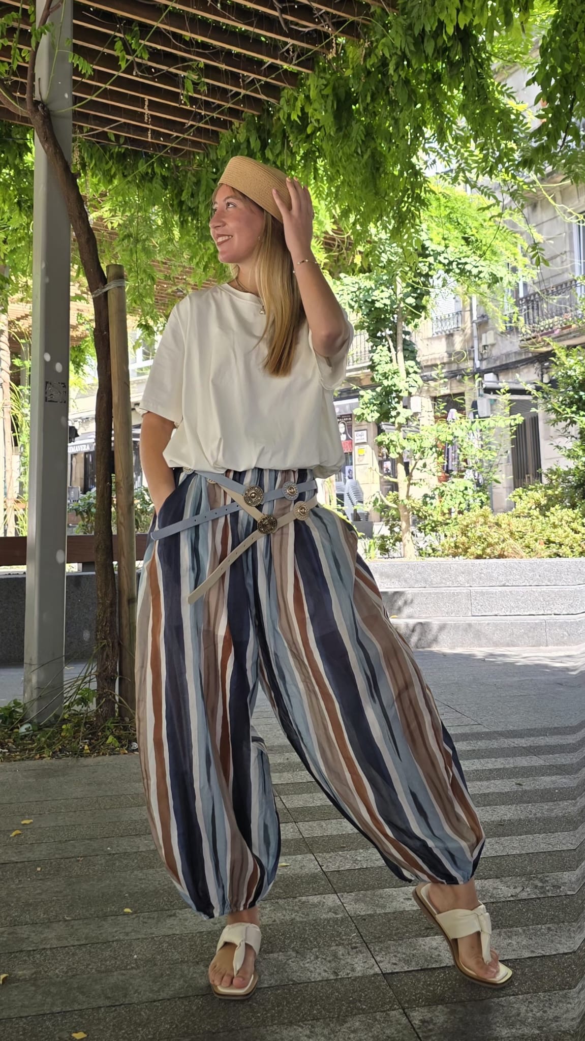 Pantalón Rayas azul