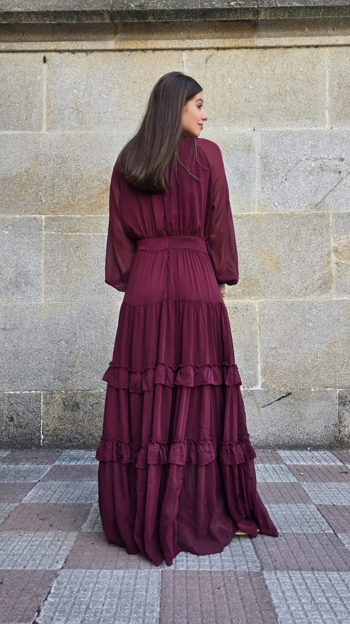 Vestido Milán Granate - Imagen 4
